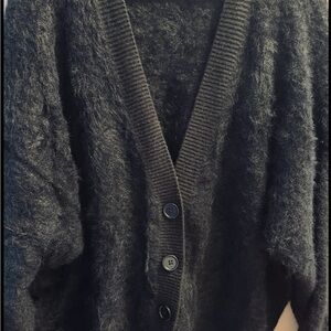 Sanctuary Black Chunky Knit Cardigan Sweater